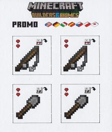 Minecraft: Builders & Biomes – Fishing Rod and Shovel Promo Tiles