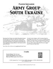 Panzer Grenadier: Army Group South Ukraine – Battles in Bessarabia, 1944