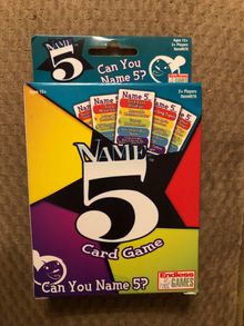 Name 5 Card Game