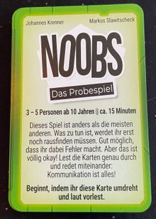 Noobs: Das Probespiel