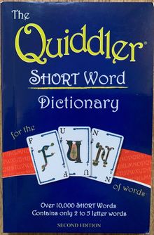 The Quiddler SHORT Word Dictionary