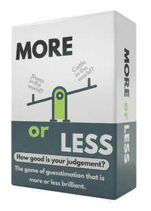 More or Less Original Edition Card Game: How Good Is Your Judgement?