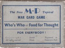 Who's Who or Food for Thought
