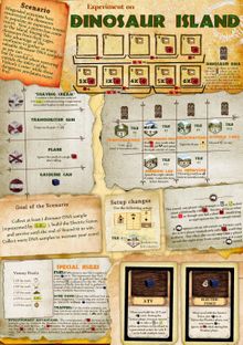 Experiment on Dinosaur Island (fan expansion for Robinson Crusoe: Adventures on the Cursed Island)