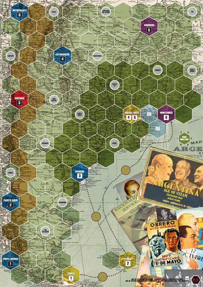 Age of Steam Expansion: Argentina / The French Riviera