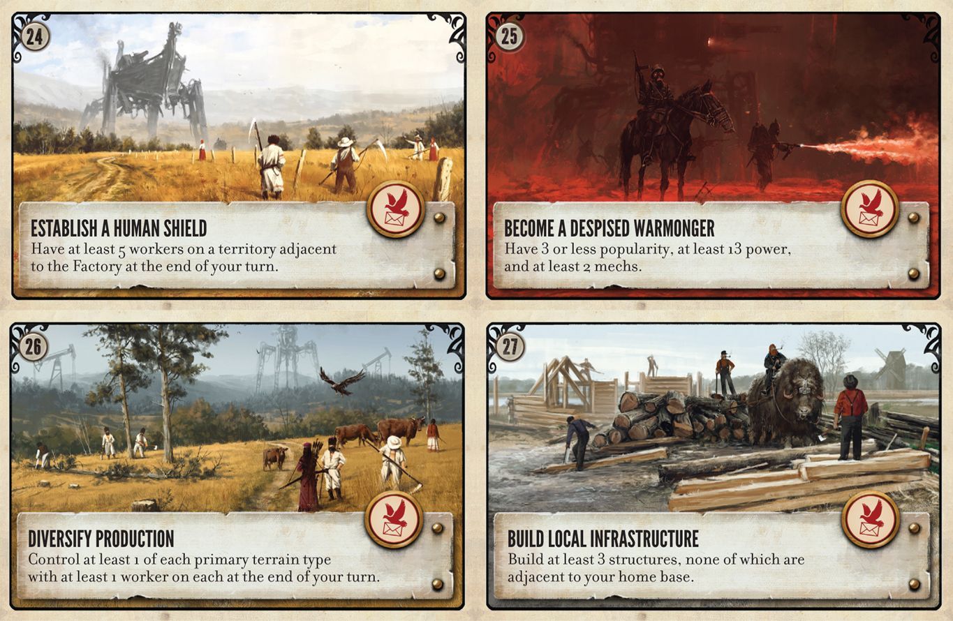 Scythe: Promo Pack #3 – Objective Cards 24-27