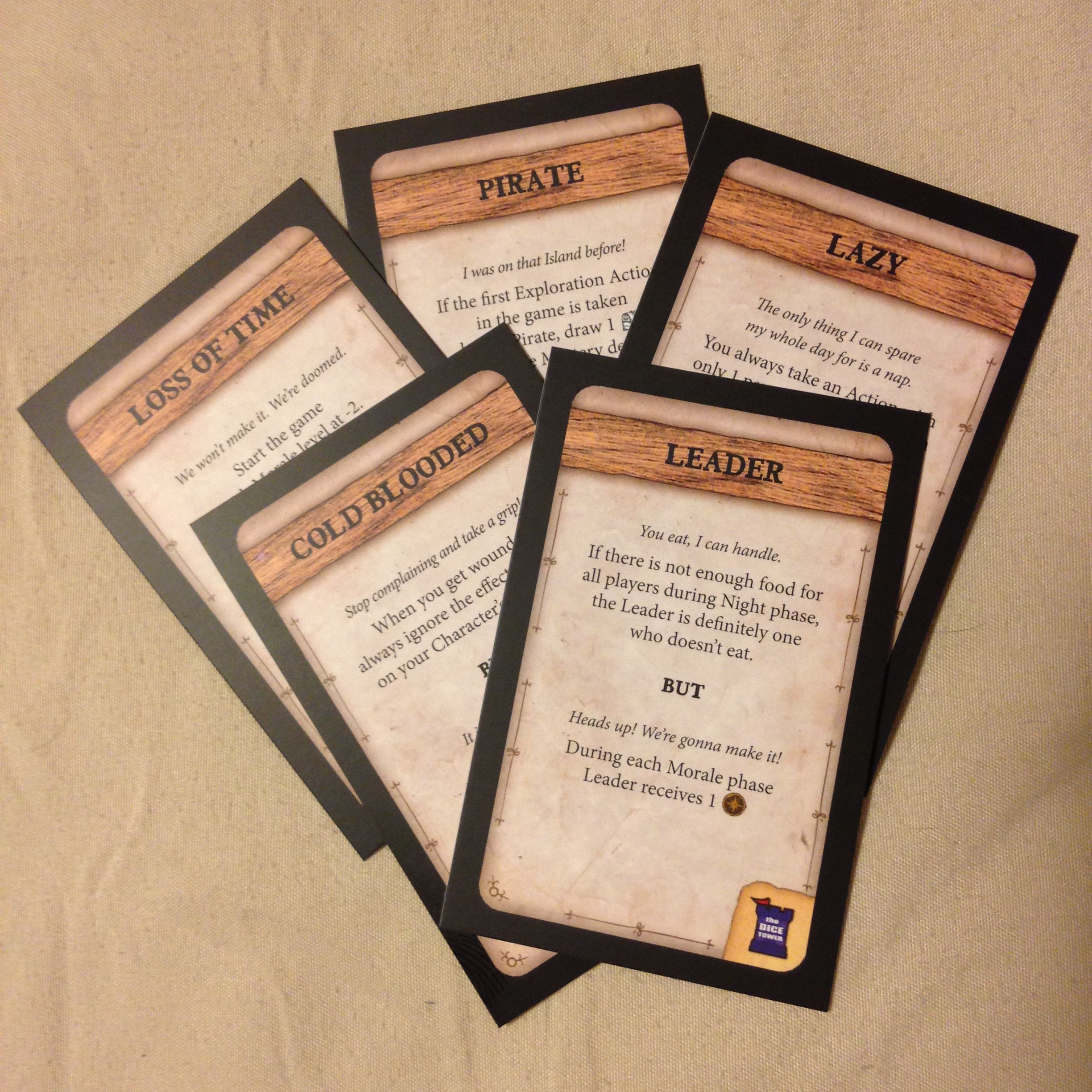 Robinson Crusoe: Adventures on the Cursed Island – Trait Cards II