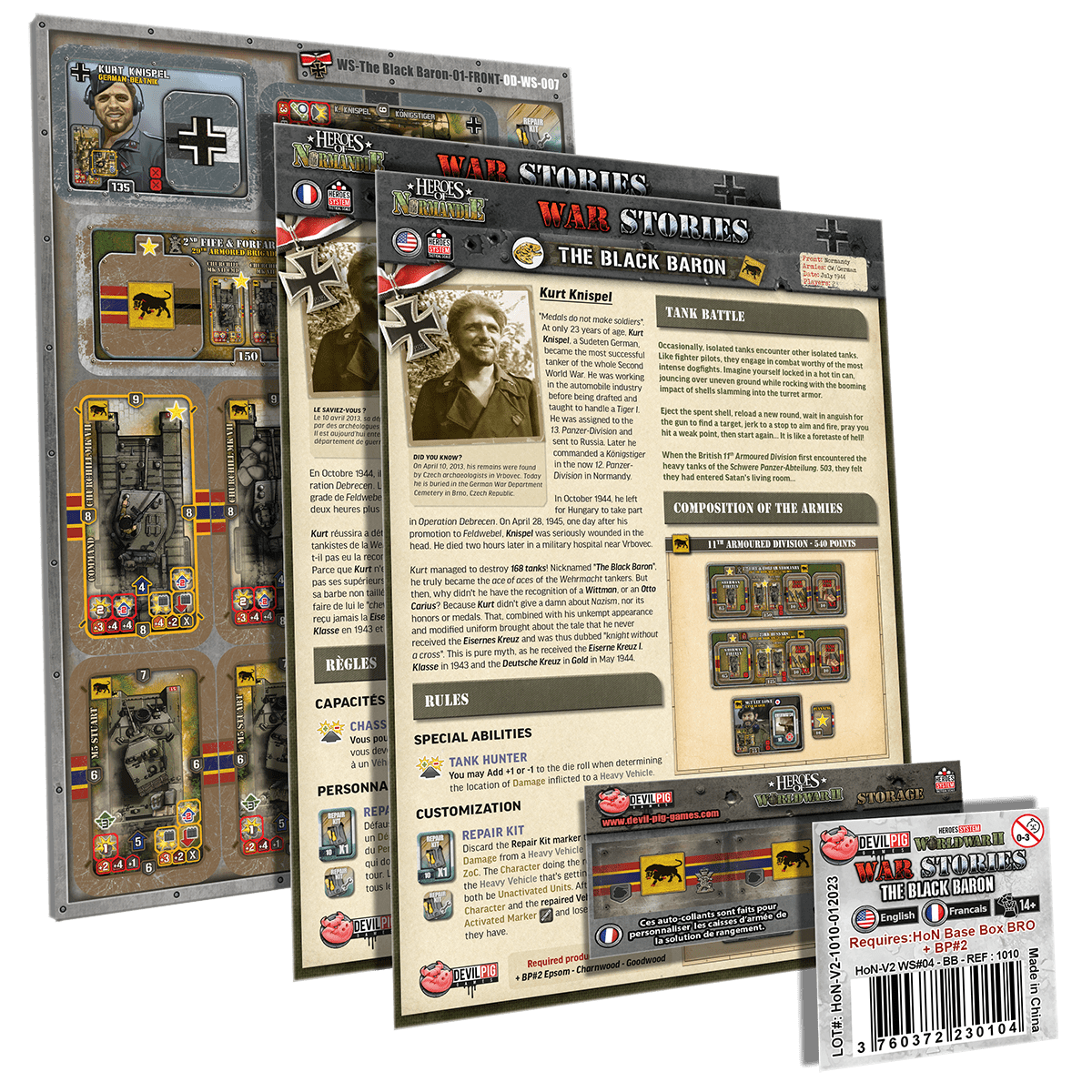 Heroes of Normandie War Stories 04 The Black Baron Compare Board