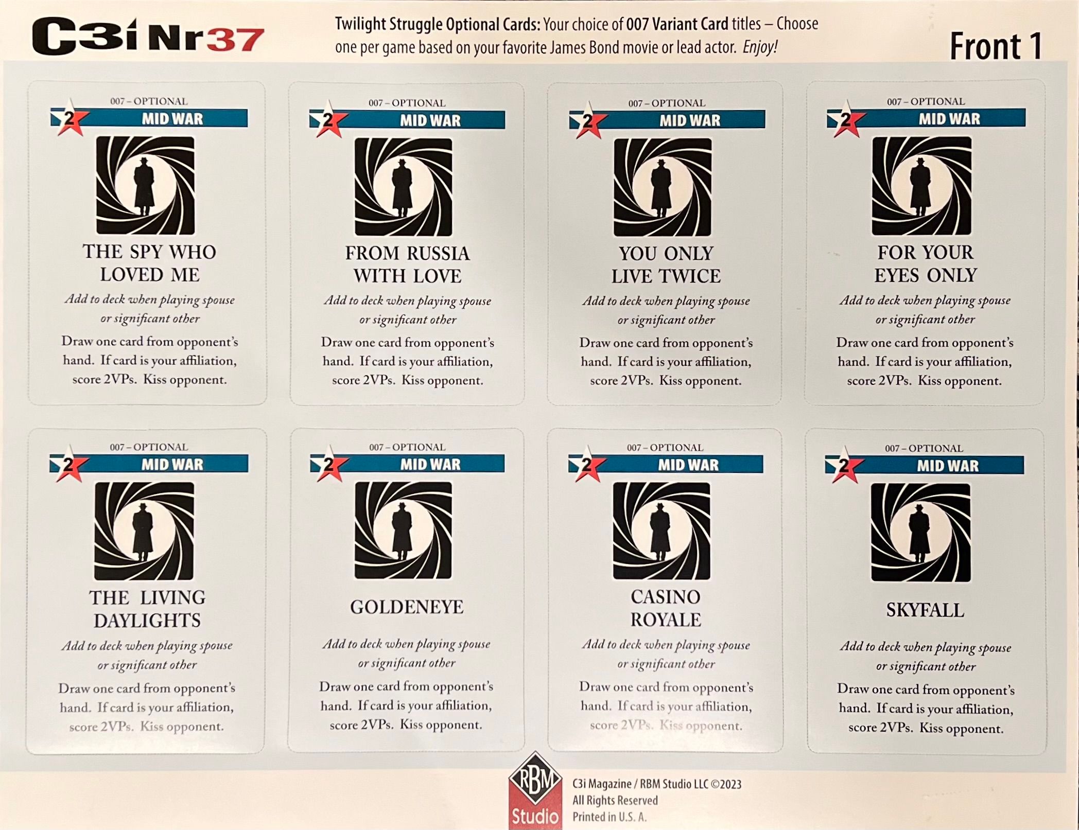 Twilight Struggle: The Cold War Movies