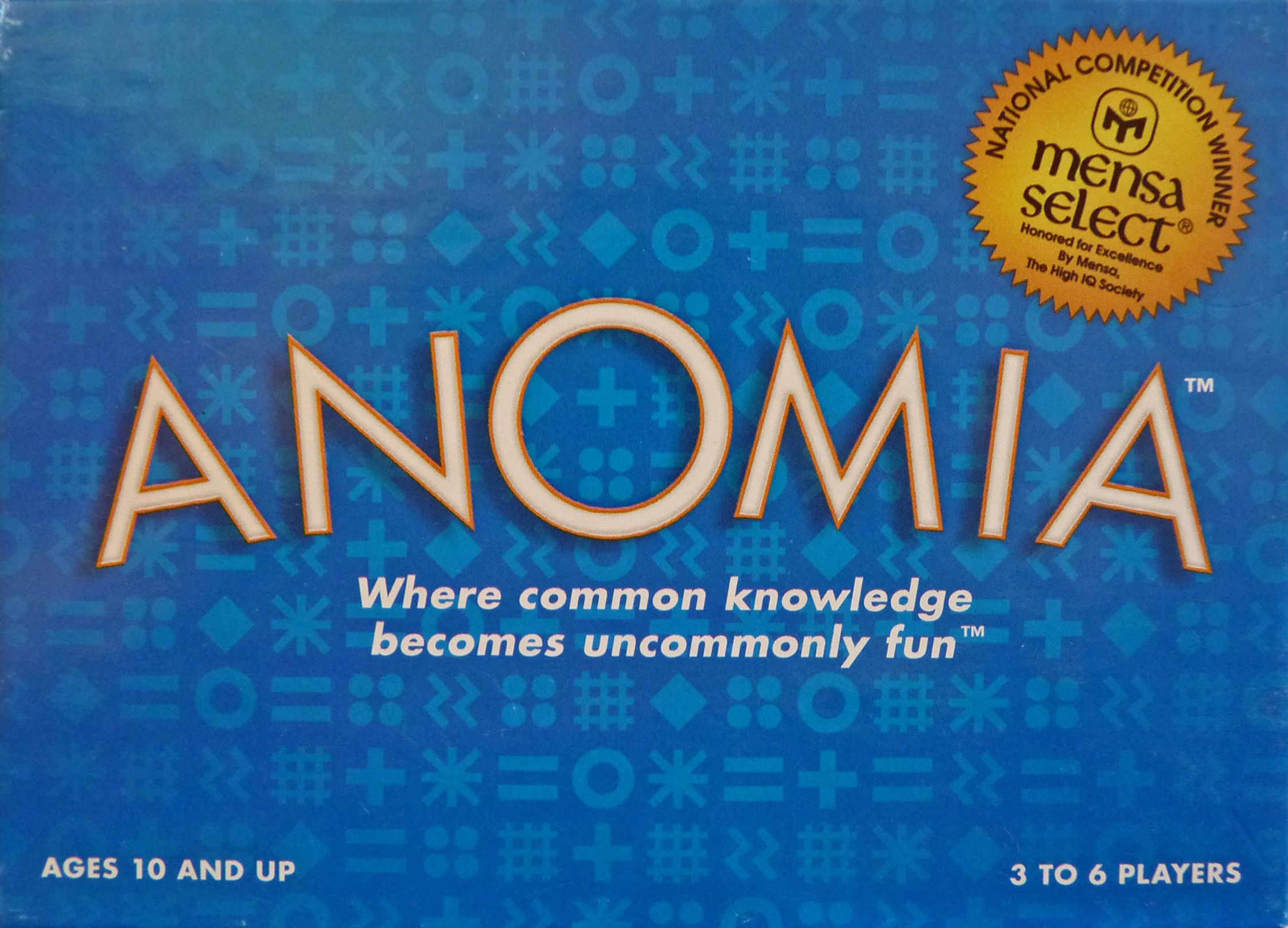 Anomia Game Categories List