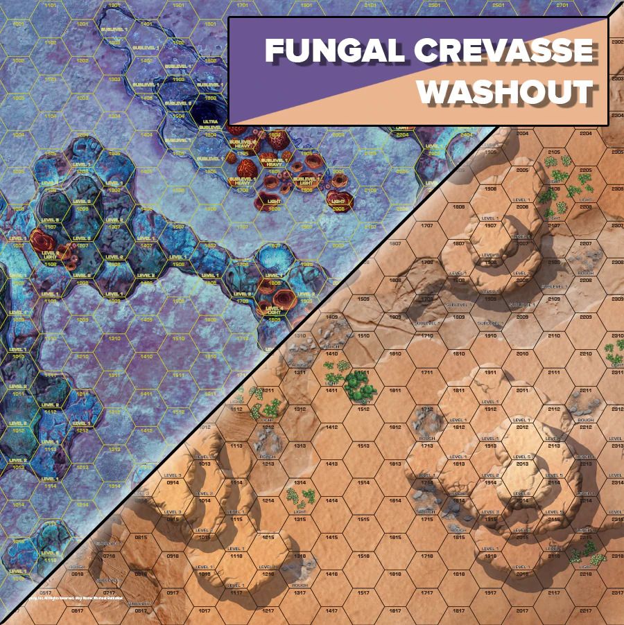 BattleTech: Alien Worlds – Fungal Crevasse/Washout Battlemat | Compare ...