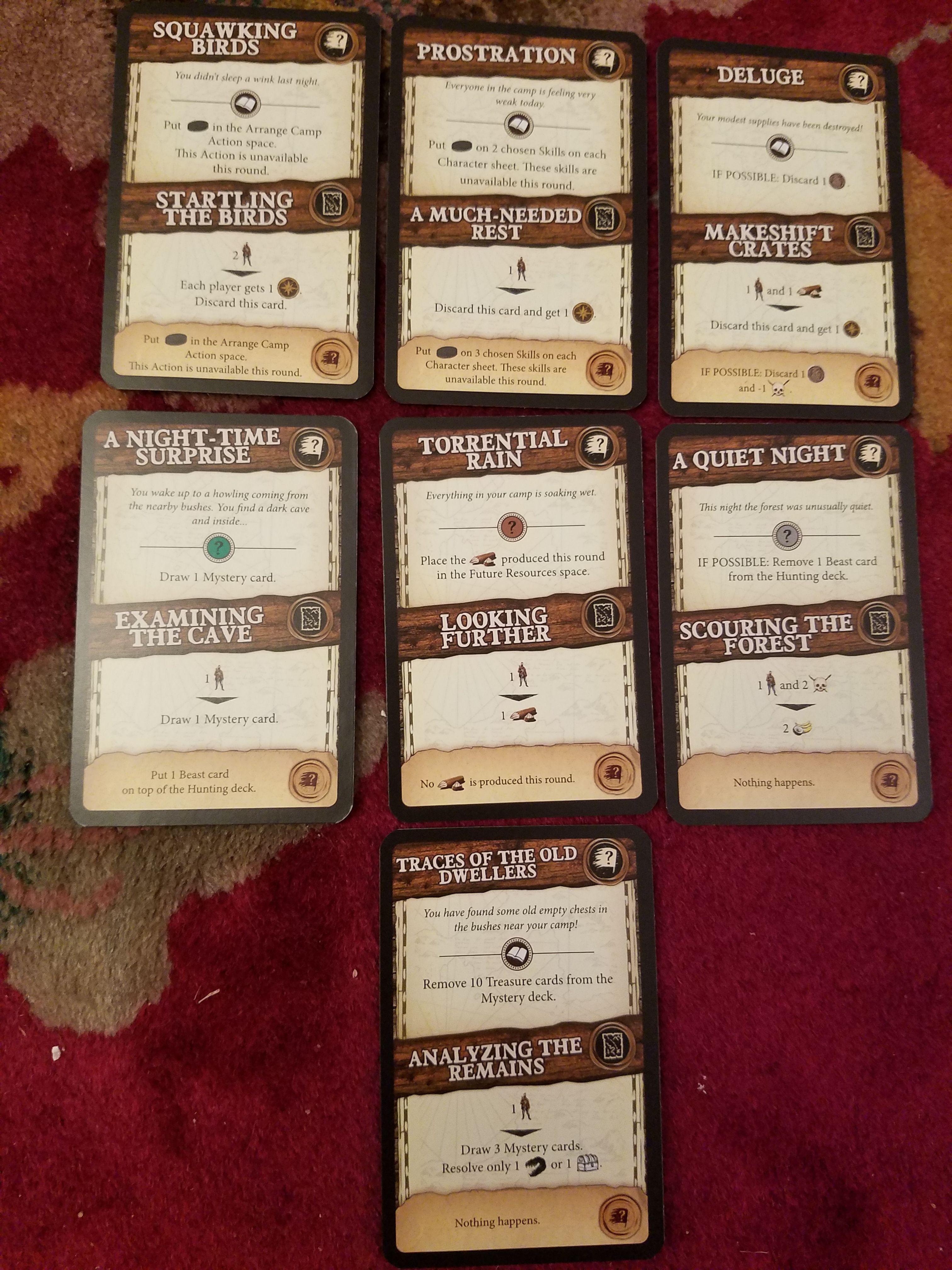 Robinson Crusoe: Adventures on the Cursed Island – Event Cards