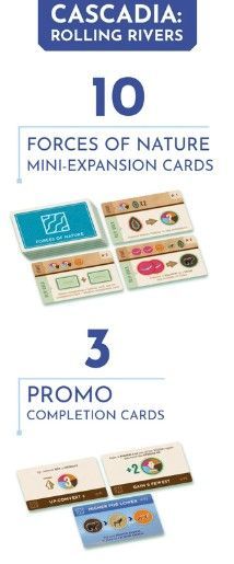 Cascadia: Rolling Rivers – Forces of Nature Mini-Expansion