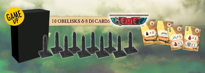 Kemet: Blood and Sand – 10 Obelisks and Divine Intervention cards