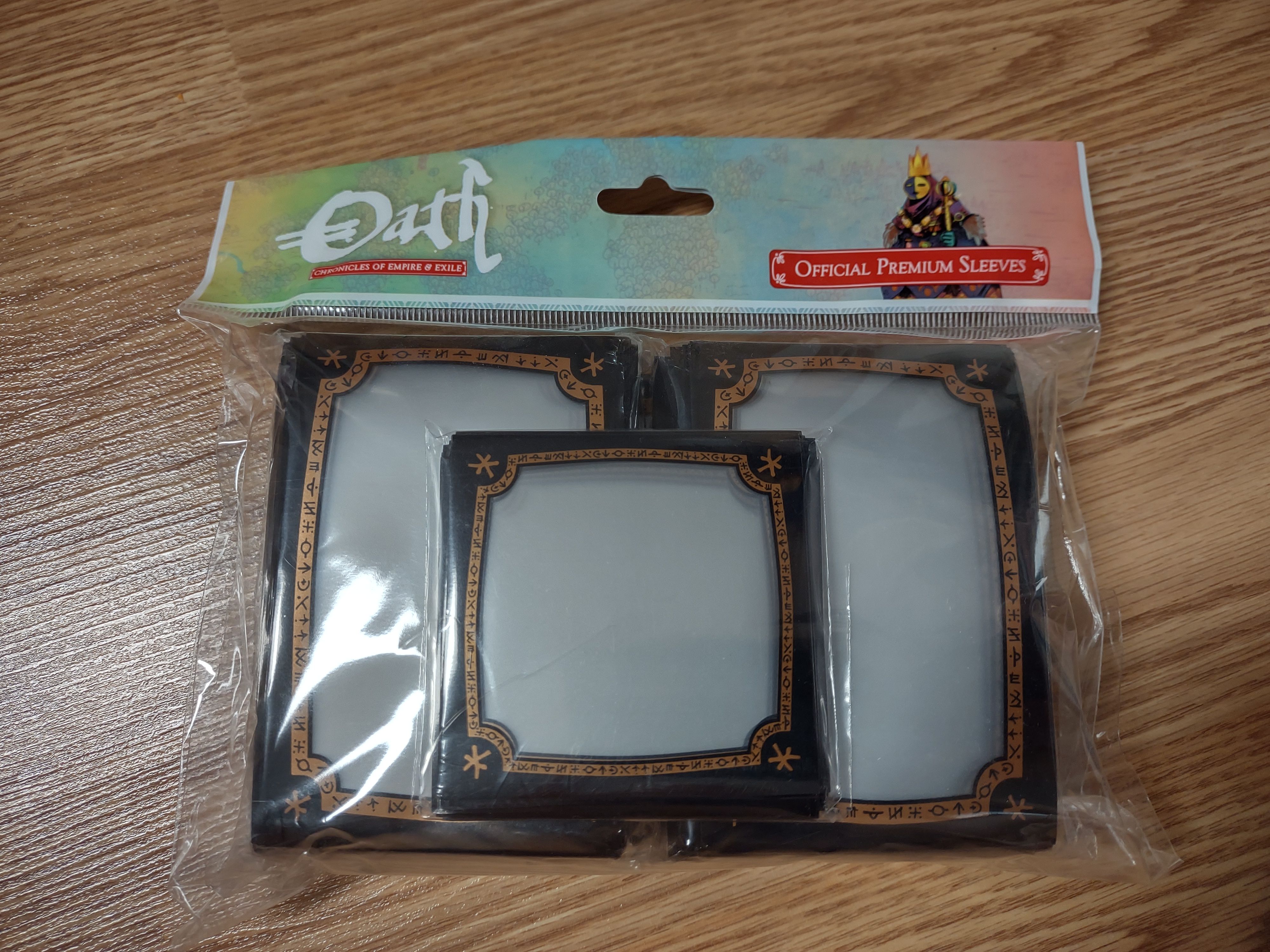 oath card sleeves Ryker Sized 66mm X 91mm to store and protect standard sized cards Oath: Chronicles of Empire and